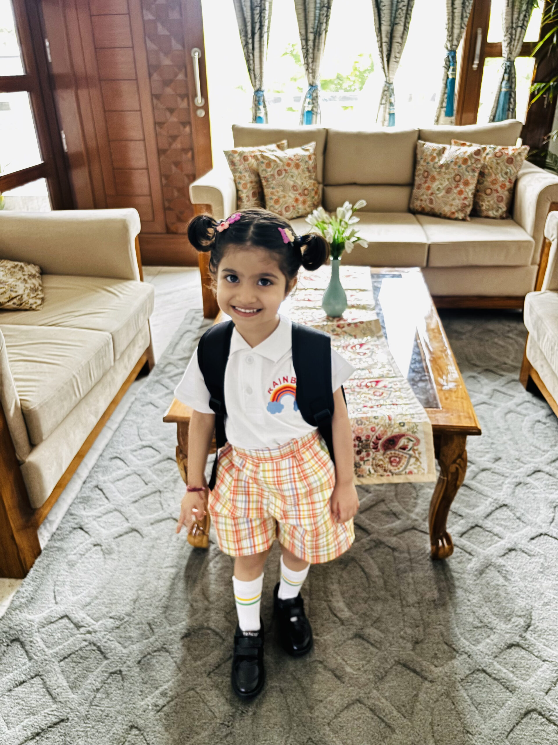 My 3 year old baby going for the school- first day